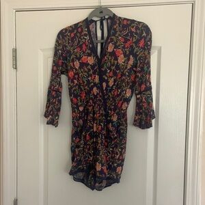 Xhilaration Romper Floral Print Women's XS